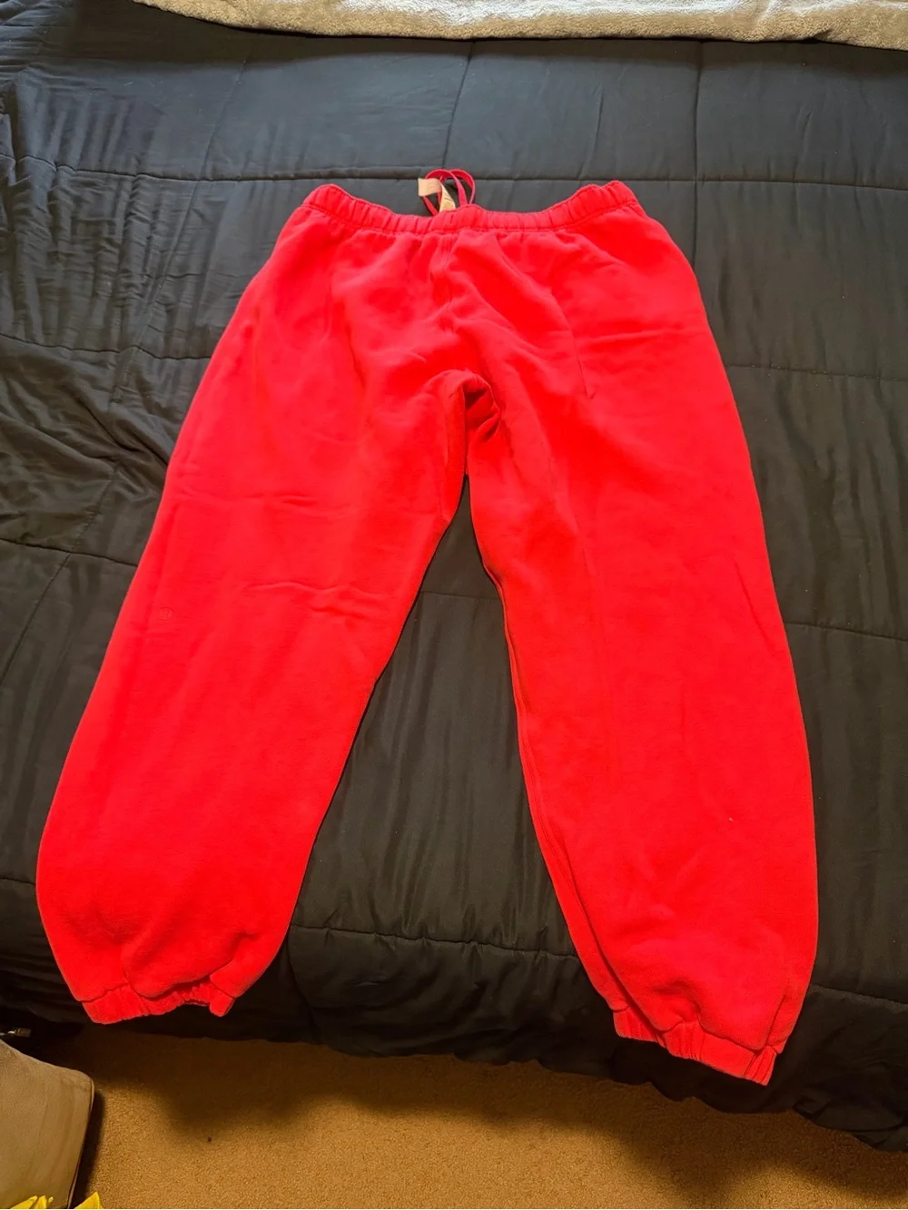 Women’s Lululemon Size XL Red Fleece scuba Jogger Sweatpants